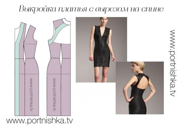 Моделируем вечернее платье с фантазийной спинкой