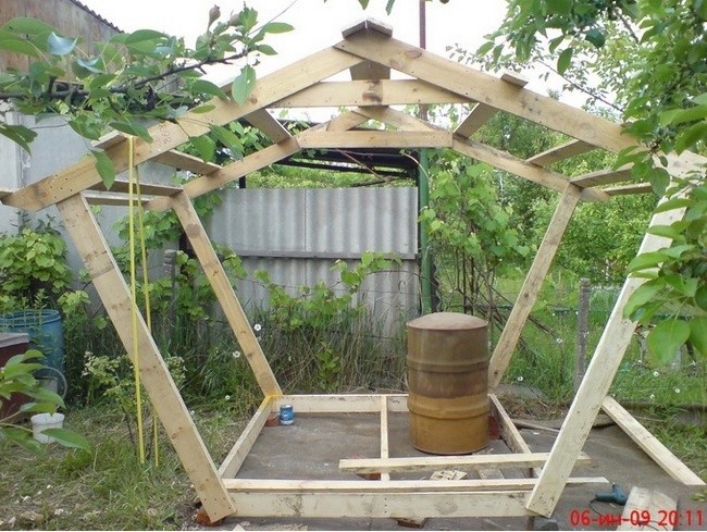 Беседка с расширением к верху своими руками