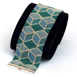 Браслет в мозаичной технике бисероплетения