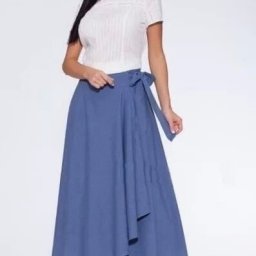 Модная юбка миди с запахом