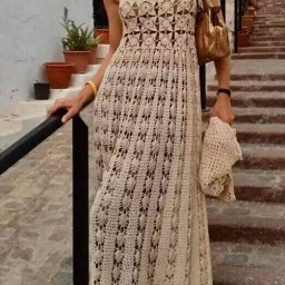 ​Очень красивое вязаное платье