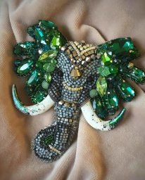 Шикарный слон на фетровой основе