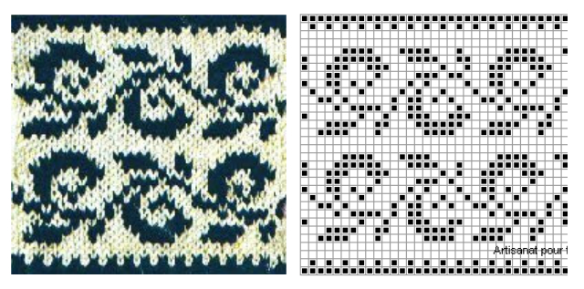 Тапочки жаккардовым узором