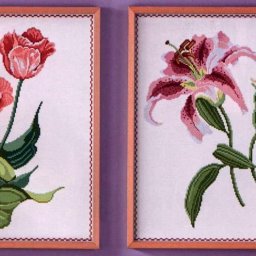 Вышивка прекрасных цветов