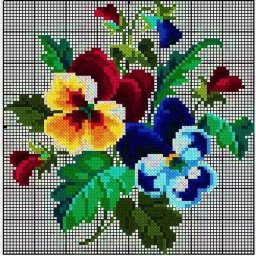 ​Анютины глазки крестиком