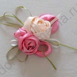 Атласные розы своими руками