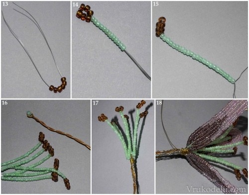 Букет лилий из бисера: мастер-класс