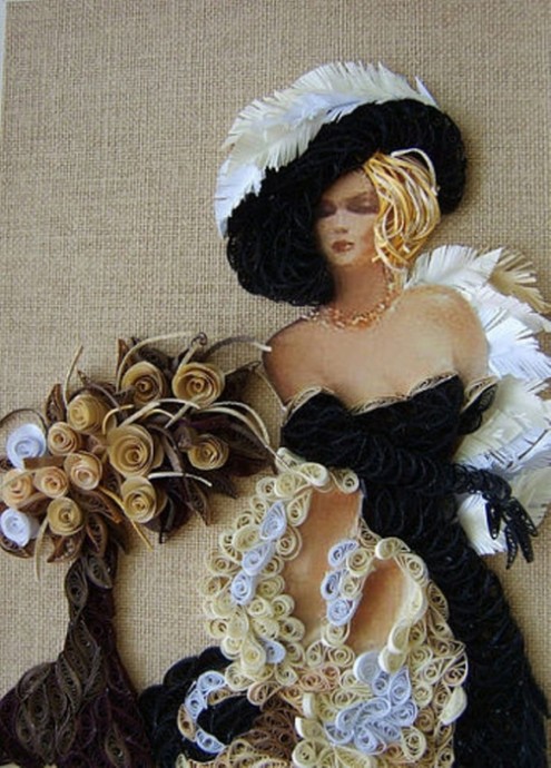 Чудесные идеи квилинга: женские портреты