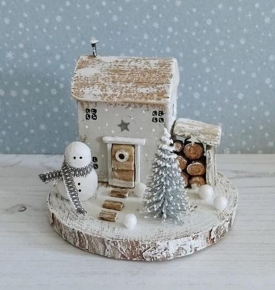 Зимние композиции из дерева