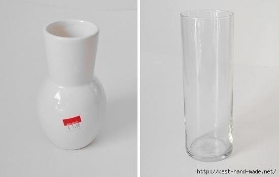 Декорируем вазу кружевом