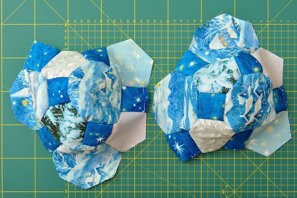 Мячики в технике пэчворк