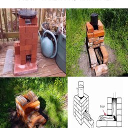 Печь-ракета из кирпичей