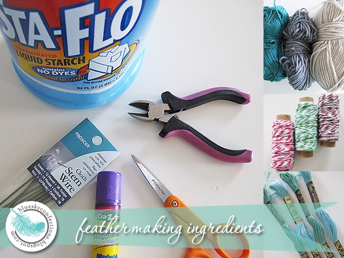 Пёрышко из ниток