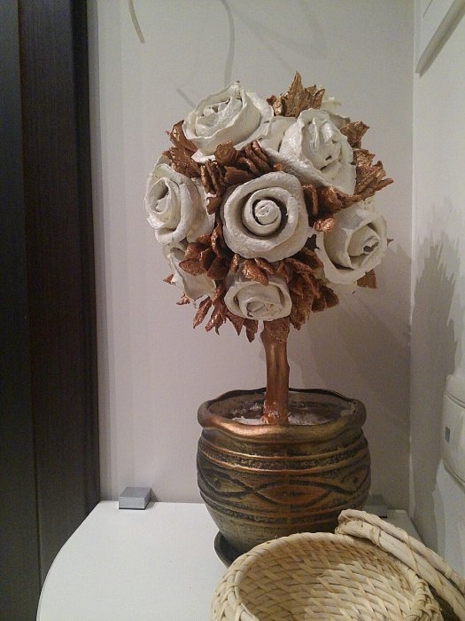 Топиарий из апельсиновых корок