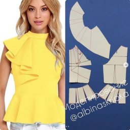 Блузочка с кокетливым воланом