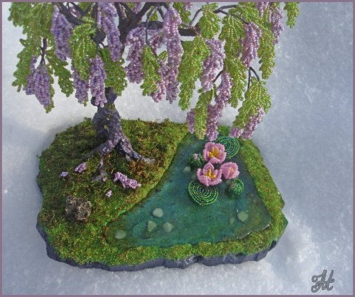 Глициния из бисера