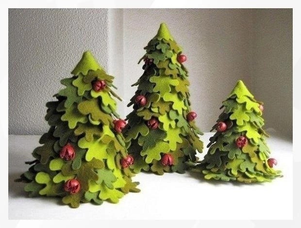 Деревья из фетра