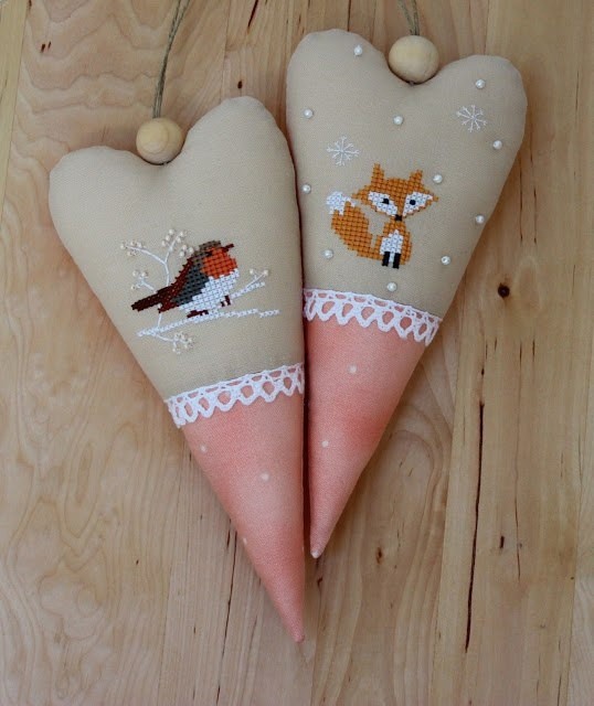 Сердечки в стиле тильда