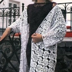 Ажурный кардиган из круглых мотивов