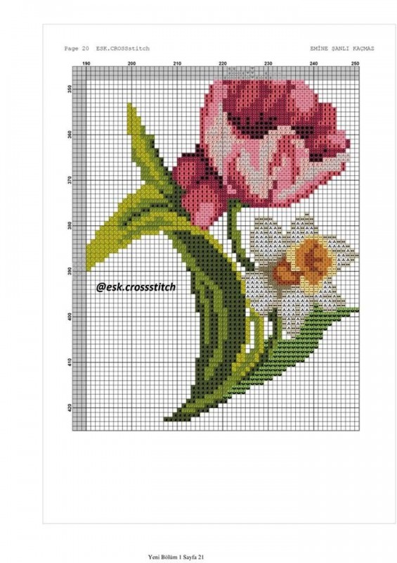 Схемы вышивки цветов Схемы вышивки цветов