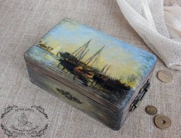 Шкатулка "Моне. Прогулочные лодки."