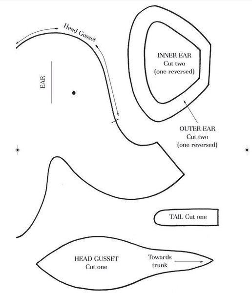 Слоники - забавные подушки-игрушки: выкройки
