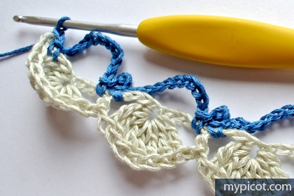 Очень красивый и необычный узор крючком 2 Очень красивый и необычный узор крючком 2