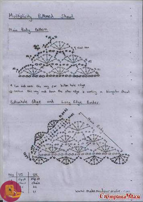 Бактус-косынка крючком