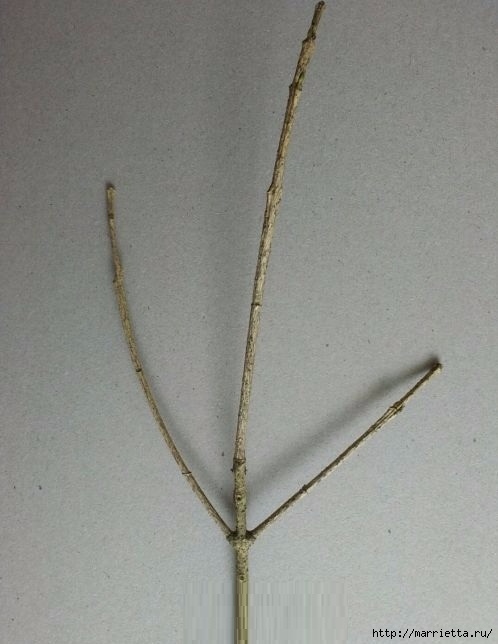 Декоративные листочки из шпагата