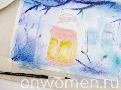 Фонарик акварелью Фонарик акварелью