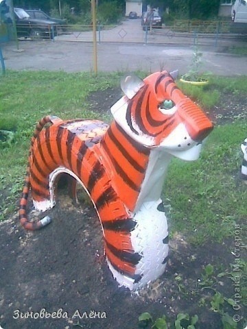 Интересные поделки из шин