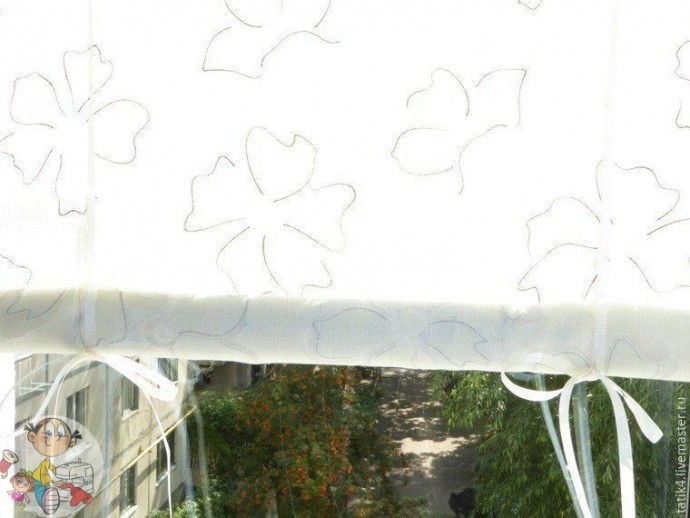 Делаем оконные шторки на липучках