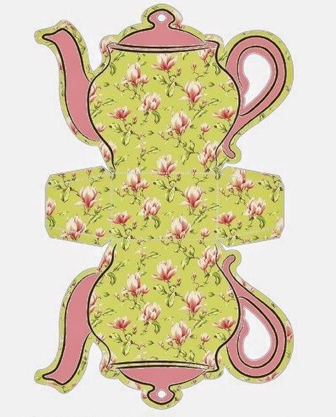 Шаблоны коробочек-чайничков для чайных пакетиков