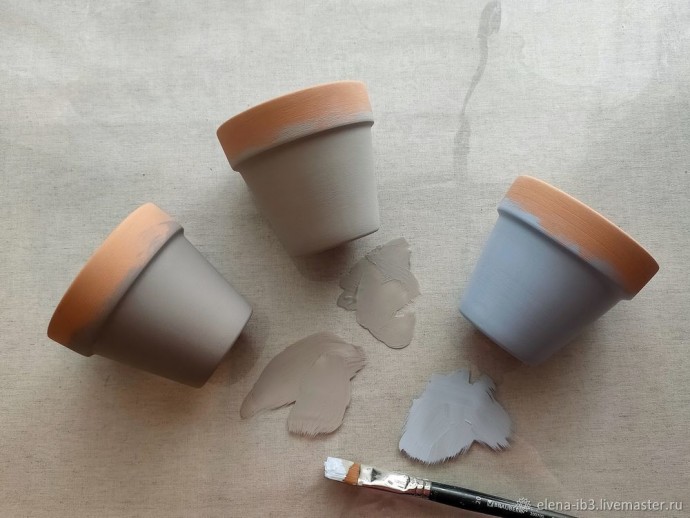 Украшение цветочных горшков