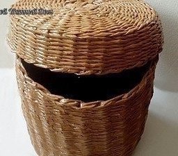 Плетёный короб с крышкой: мастер-класс