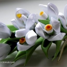 Подснежники из лент