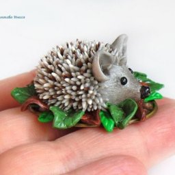 Ёжик из полимерной глины