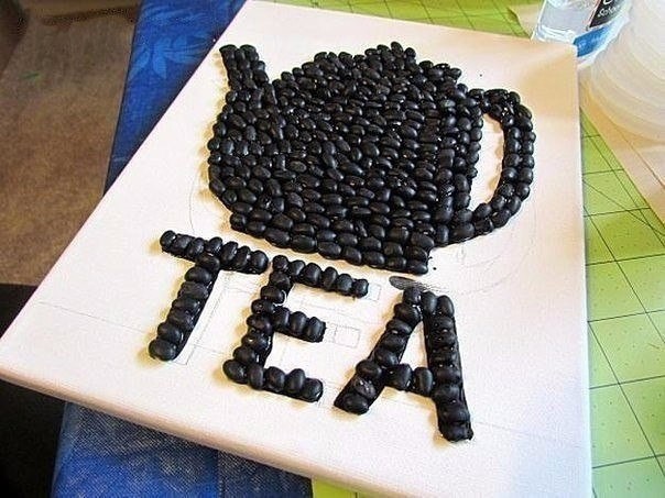 Панно из фасоли на кухню