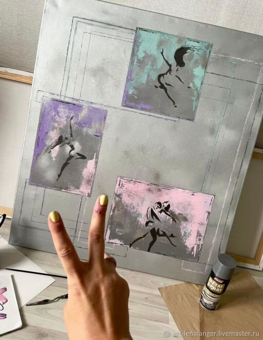 Интерьерная абстракция на холсте