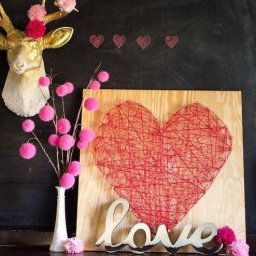 Сердце в технике стринг-арт