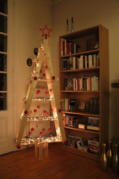 Нарядные елочки из простых деревяшек