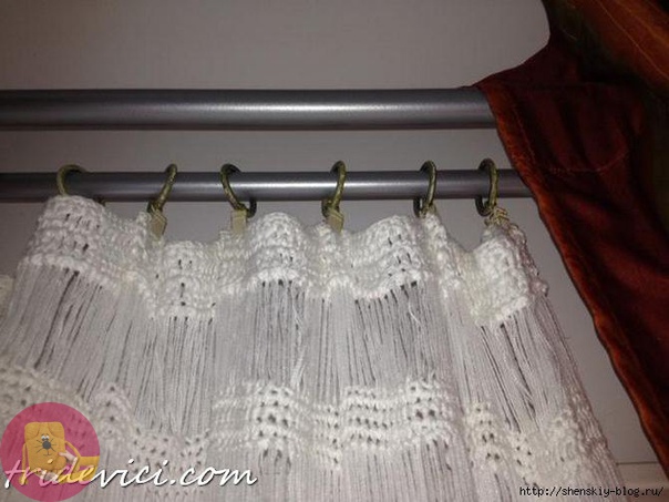 Необычная занавеска крючком
