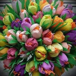 Букет цветов из бумаги