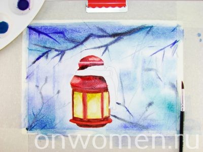Фонарик акварелью Фонарик акварелью