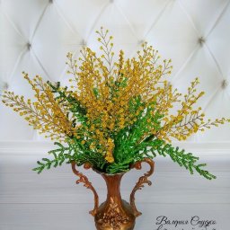 Милая мимоза из бисера