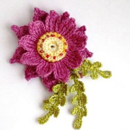 Вяжем крючком цветок для декора