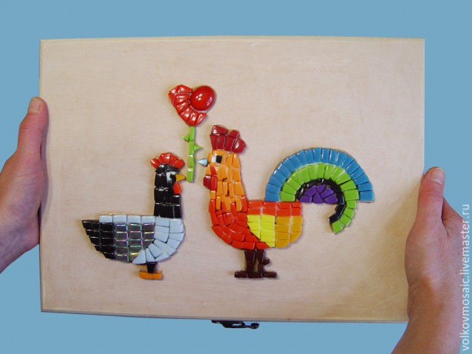 Шкатулка для документов в смешанной технике