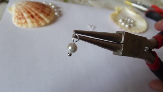 Кулон из ракушки "Хвост павлина"