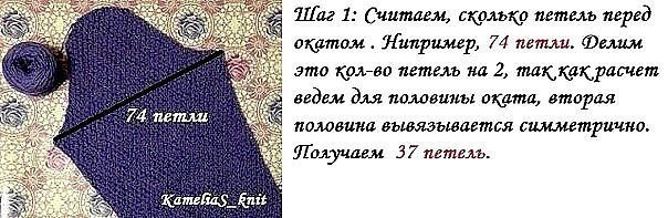 Вяжем идеальный окат рукава