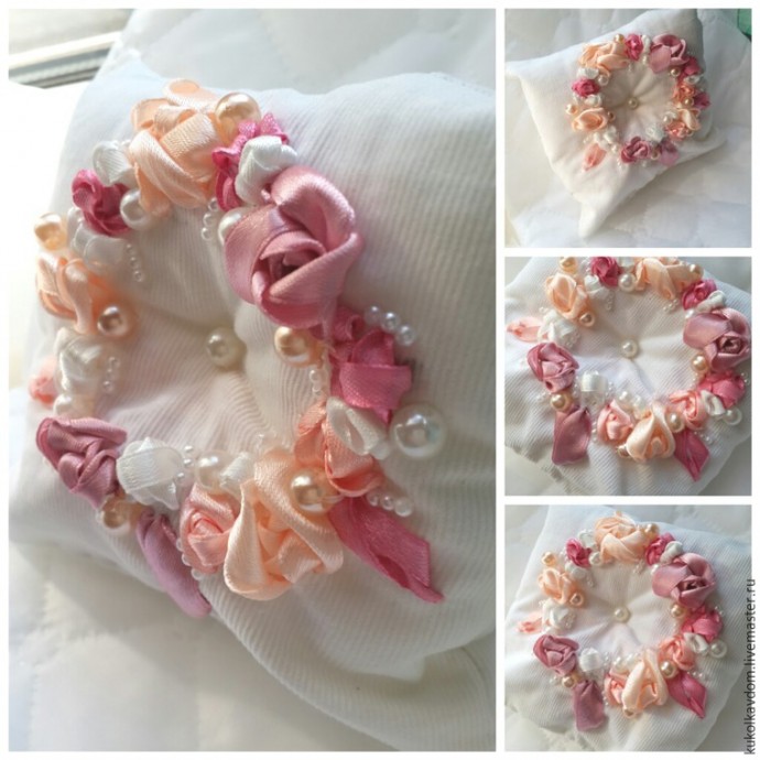 Свадебная подушечка для колец Свадебная подушечка для колец